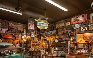 What are some unique and rare antique items that can be found at Route 66 West?